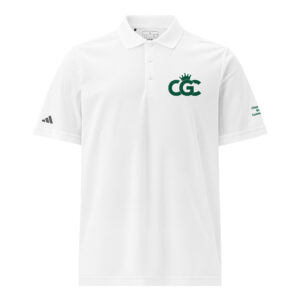 CGC Adidas sport polo white with green