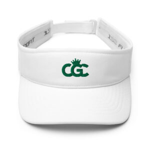 CGC Visor White with Green Logo