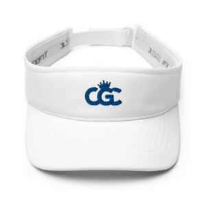 CGC Visor White with Blue Logo